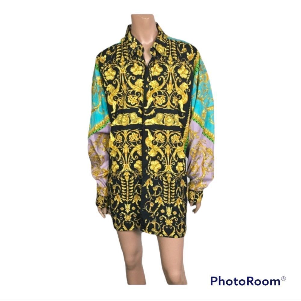 Versus Gianni Versace Lion Logo buttoned Shirt 50
